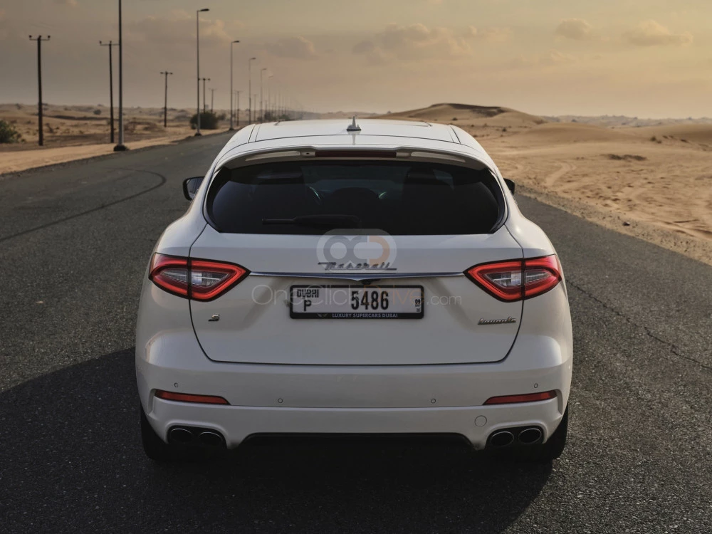 White Maserati Levante S 2017 for rent in Dubai 5